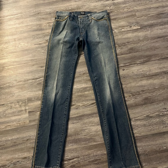 D&G Dolce & Gabbana Women's Jeans Chain  Italy Size 30 - Picture 3 of 11